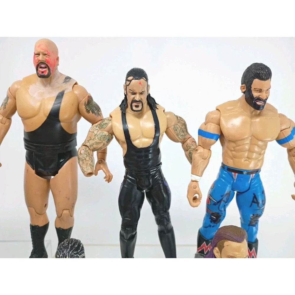 Lot Of 14 WWE/WWF  Wrestling Action Figure Various Years 90s 00s PARTS